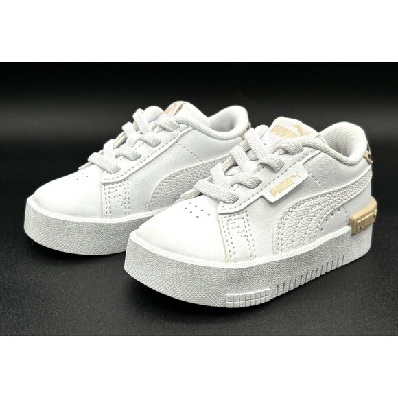 Puma Jada Animal Leopard Print Toddler Sneaker Size 5C White Granola Black NNB - Picture 1 of 16